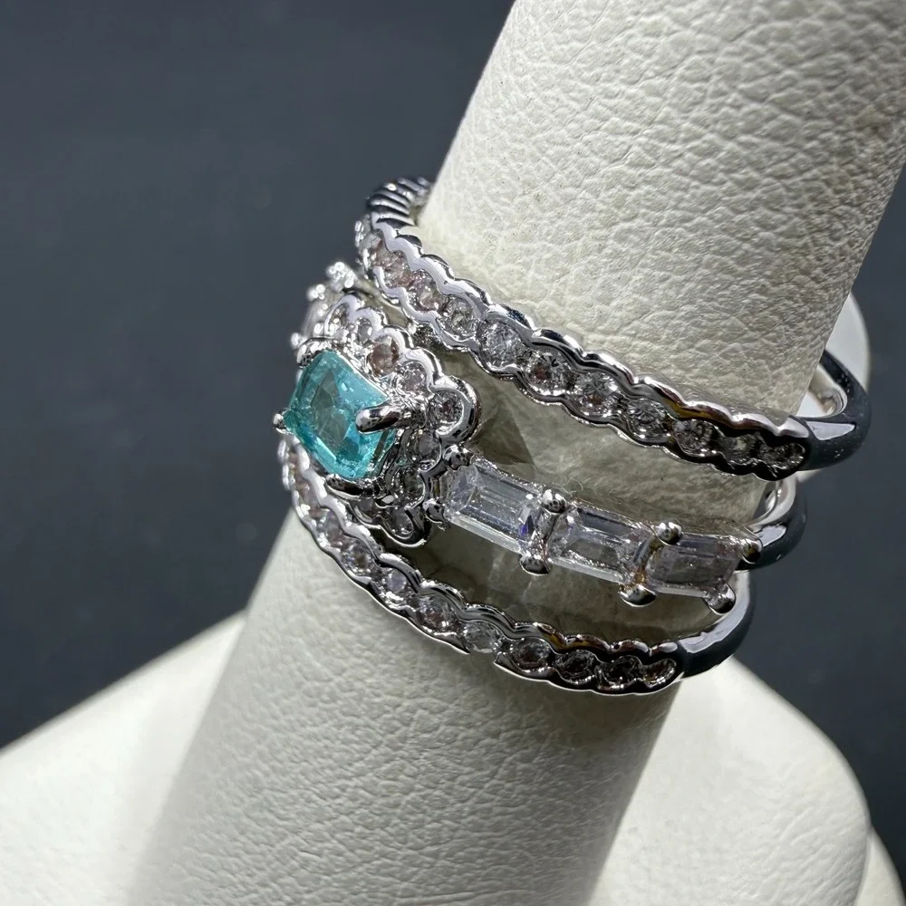 Bomb Party Live Your Dreams Size 6 Ring Lab‎ Paraiba Tourmaline RBP6392